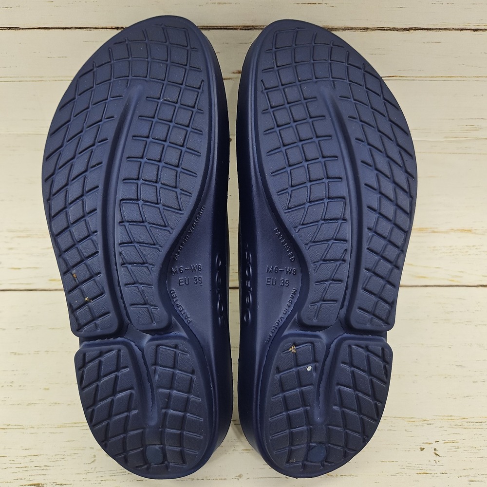 Oofos OOahh Womens 8 Blue Recovery Summer Slide Sandals Arch Support - Picture 8 of 10